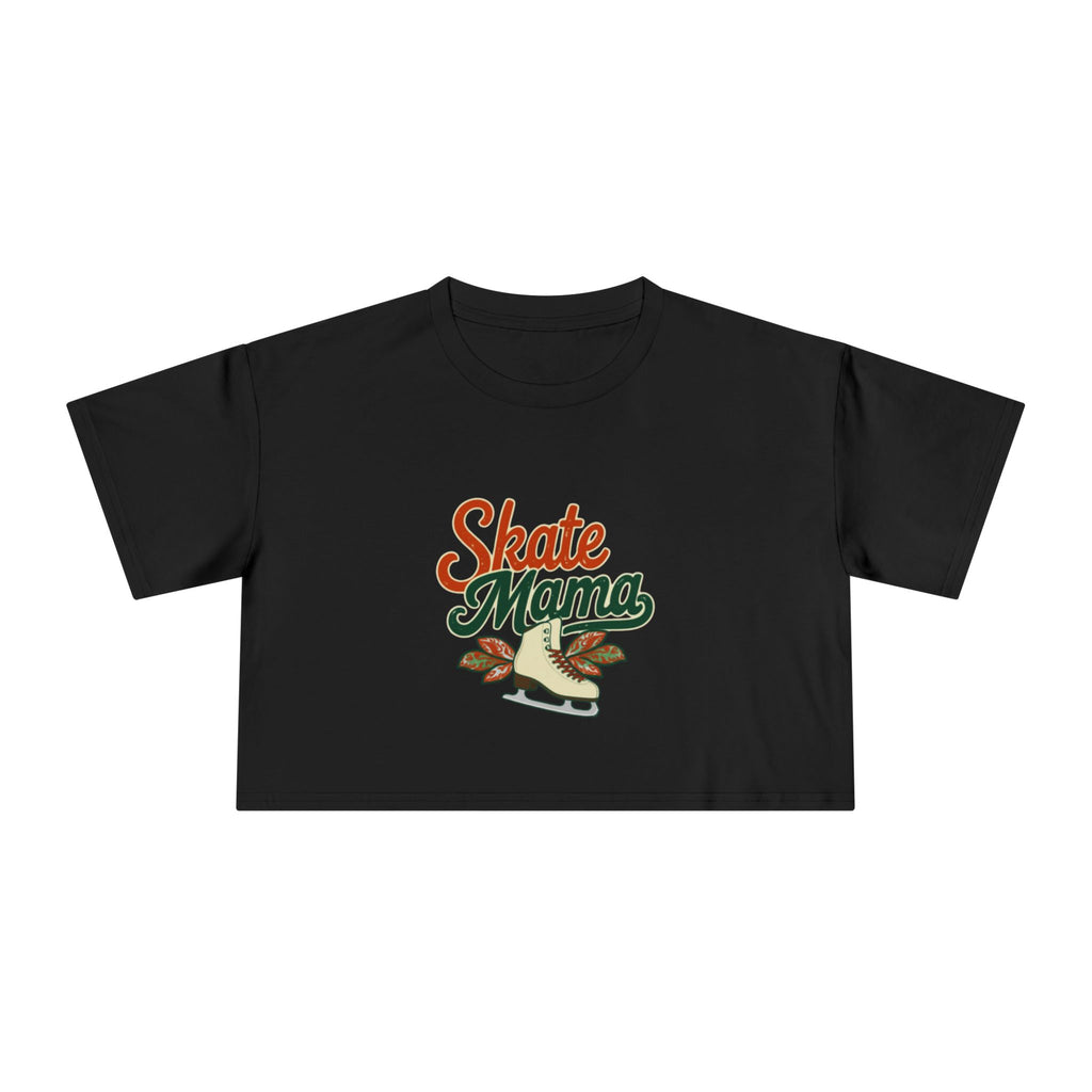Figure Skating Mama Crop Tee | Retro Figure Skating Graphic, Mom Sports Top - Magnolia Wild SC