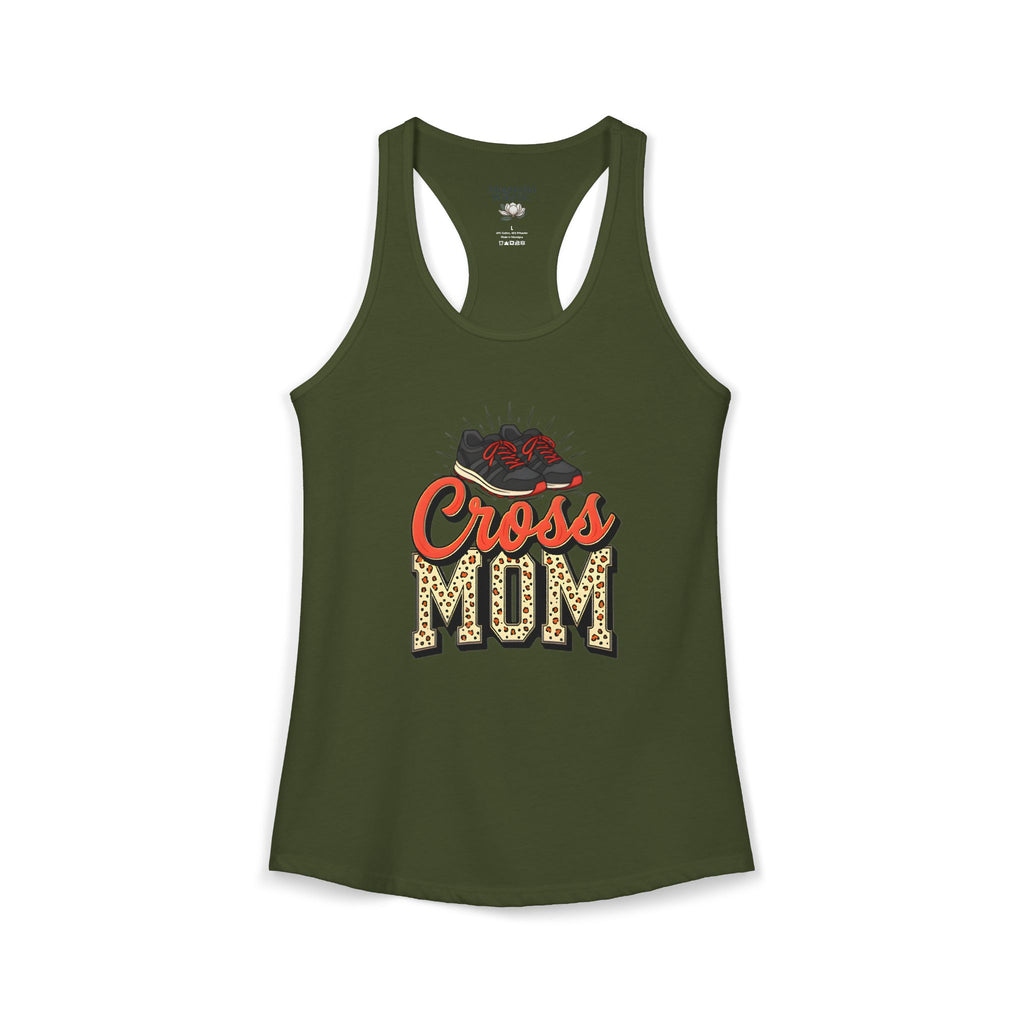 Mom Cross Country Mom Racerback Tank – Personalized Name & Number Option - Magnolia Wild SC