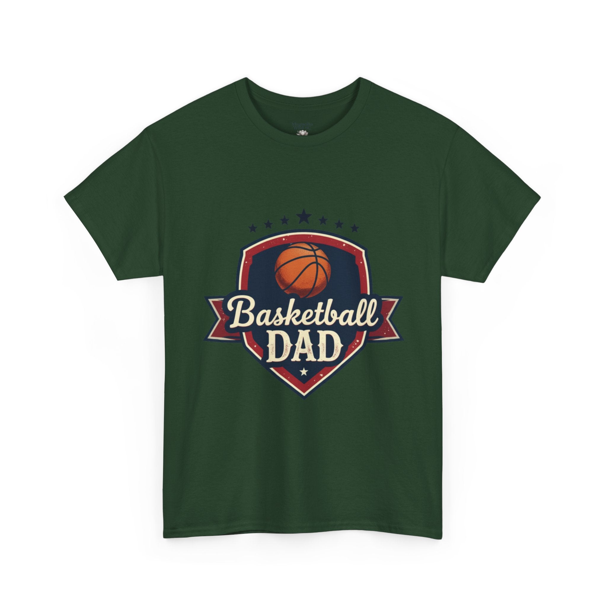 Retro Court Style: The Vintage Basketball Dad Shield Tee - Magnolia Wild SC
