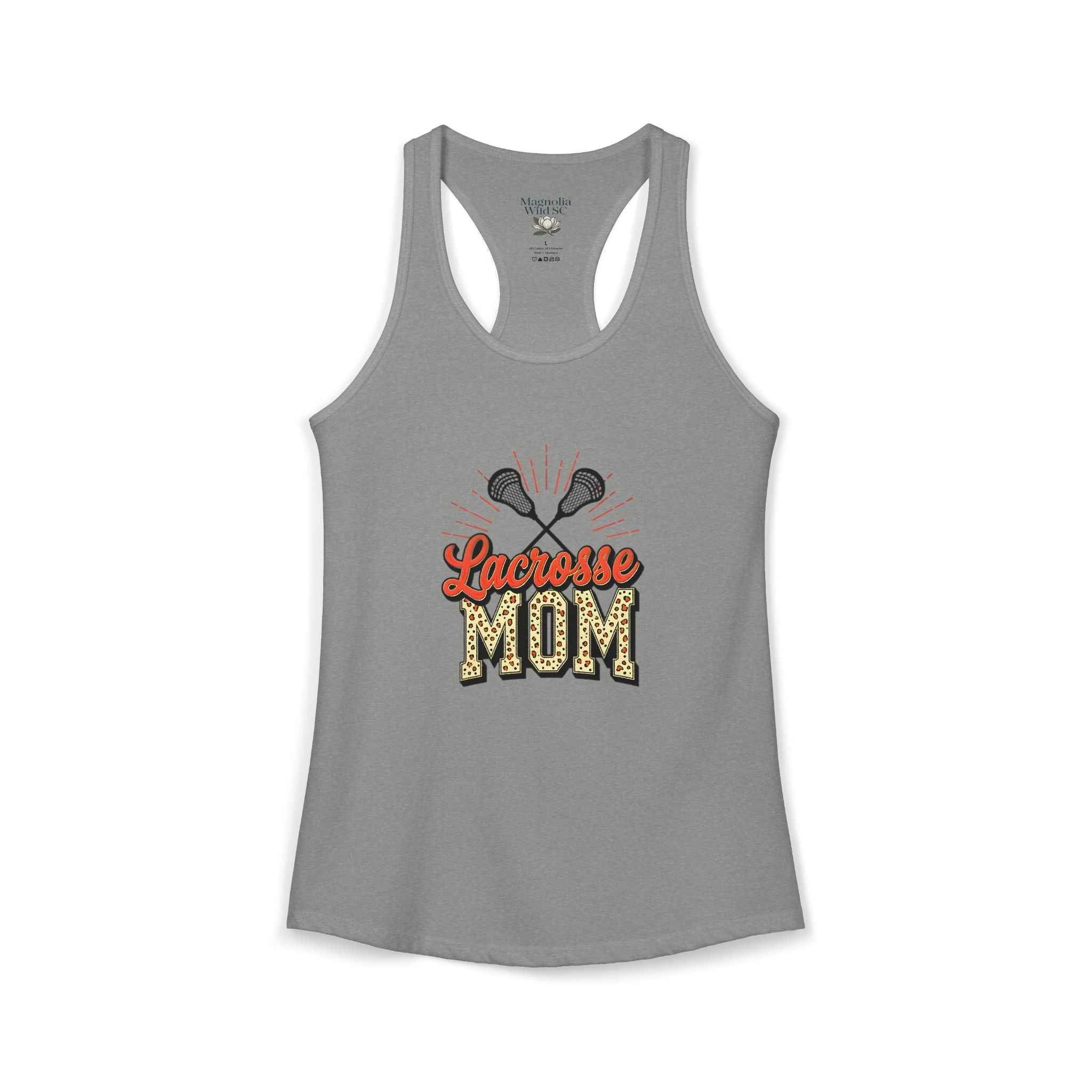 Lacrosse Mom Racerback Tank – Personalized Name & Number Option