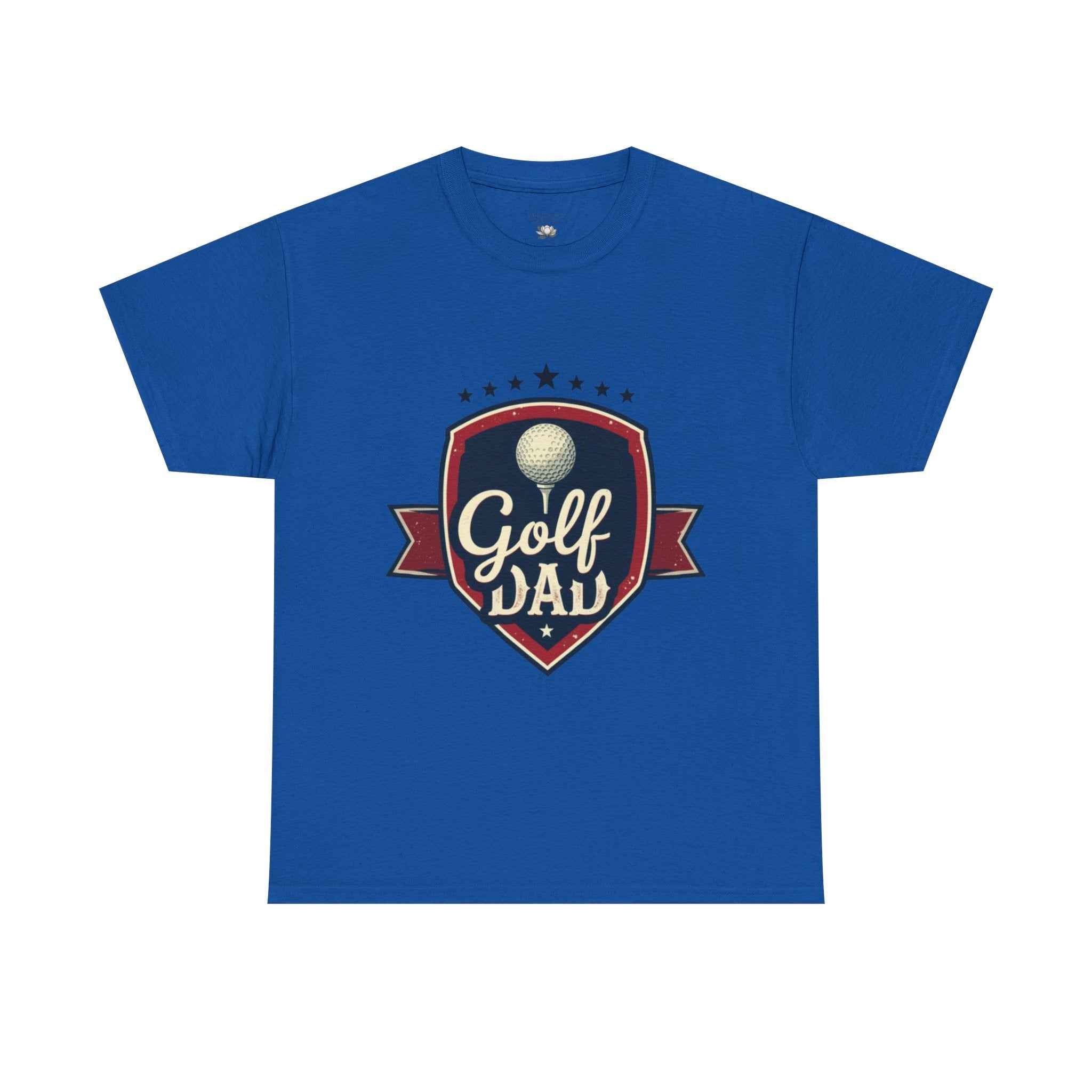 Retro Badge Style: The Vintage Golf Dad Shield Tee