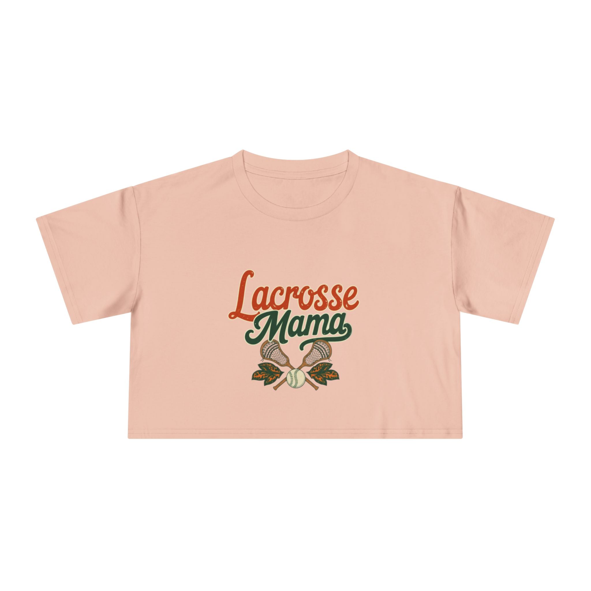 Lacrosse Mama Crop Tee | Retro Lacrosse Graphic, Mom Sports Top - Magnolia Wild SC