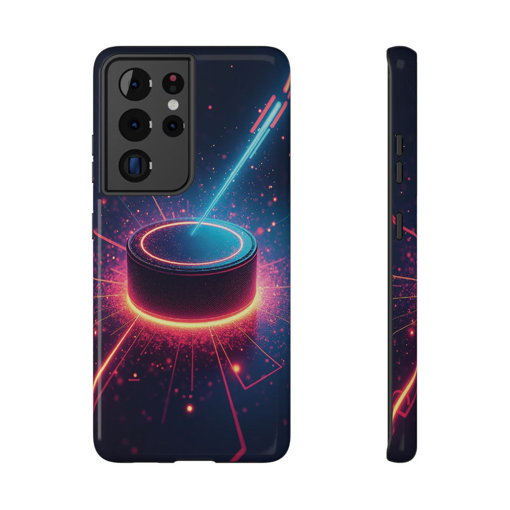 Neon Laser Hockey Puck Impact-Resistant Phone Case - Magnolia Wild SC