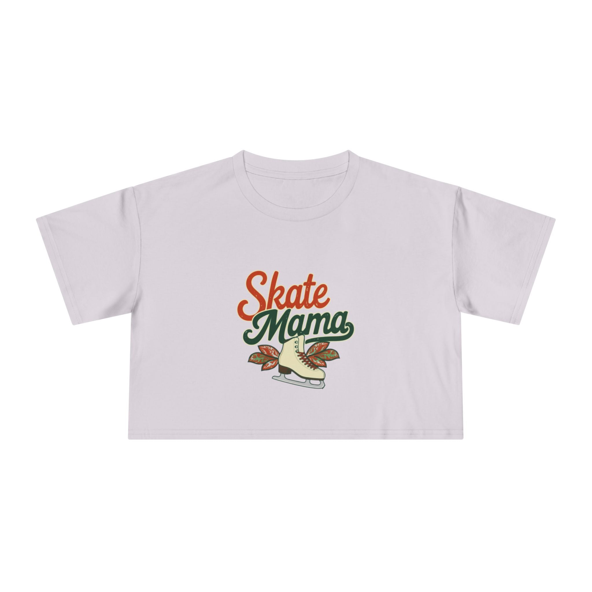 Figure Skating Mama Crop Tee | Retro Figure Skating Graphic, Mom Sports Top - Magnolia Wild SC