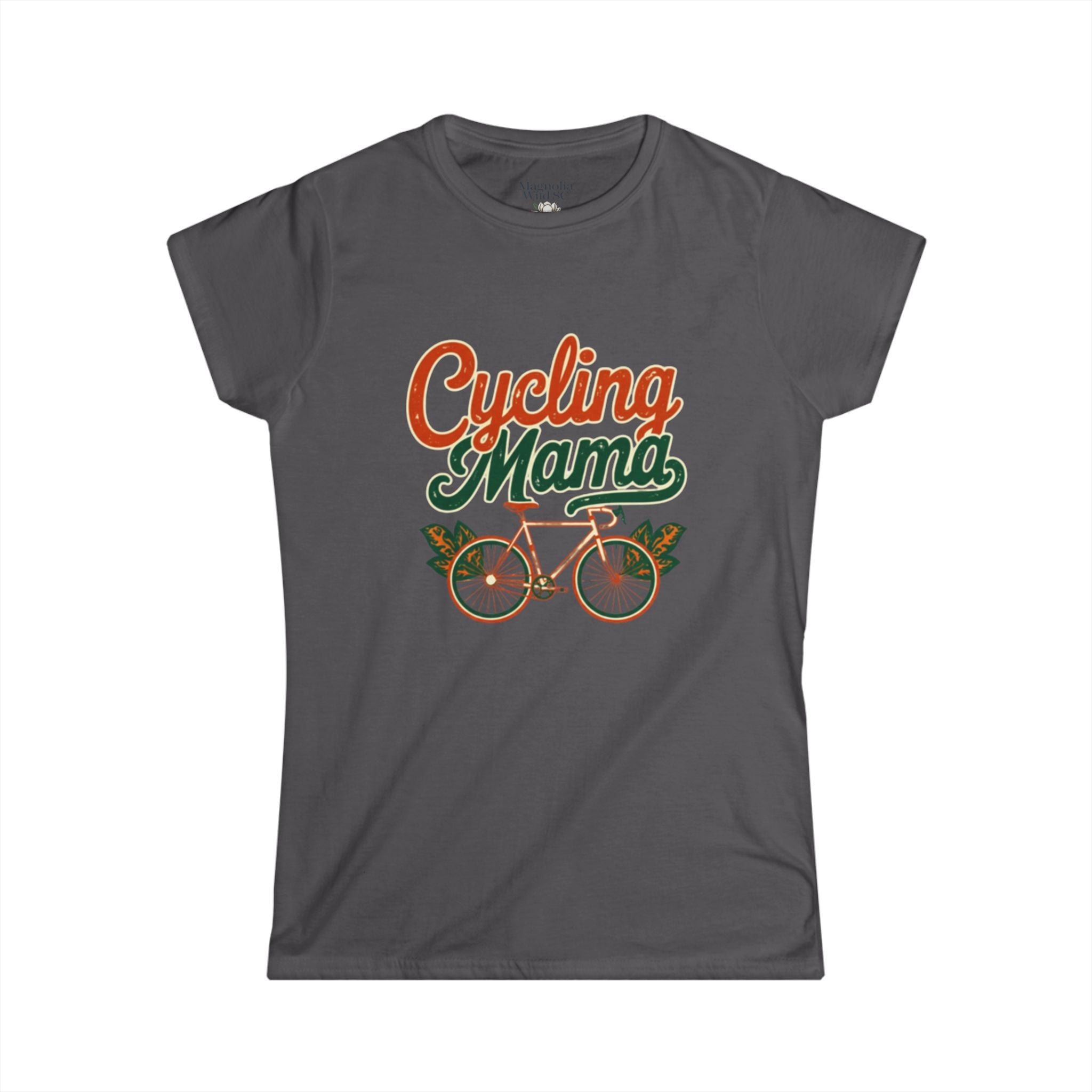Retro Cycling Mama Tee - Magnolia Wild SC