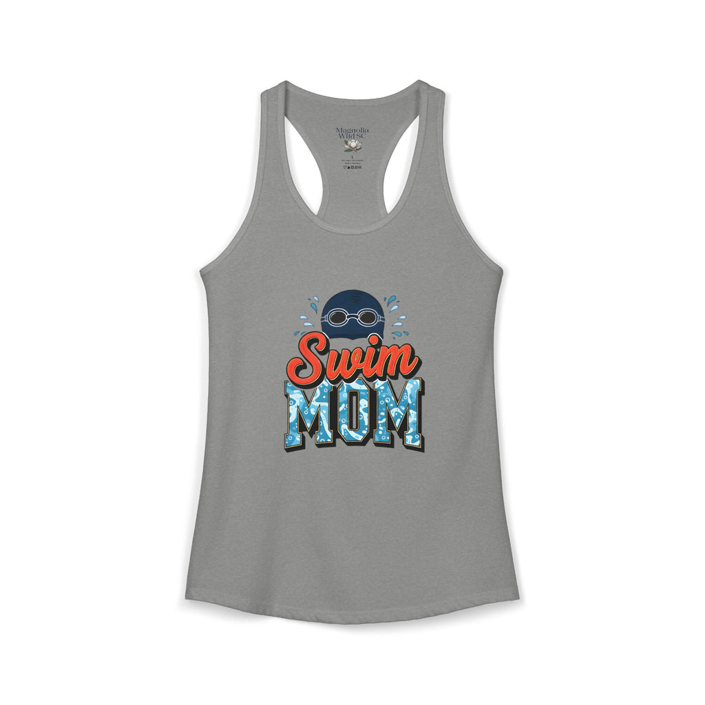 Swim Mom Racerback Tank – Personalized Name & Number Option | Lightweight Women’s Swim Tank Top - Magnolia Wild SC