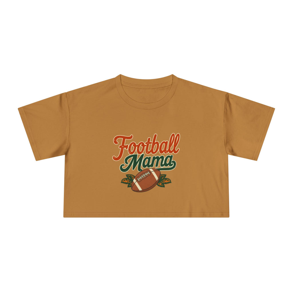 Football Mama Crop Tee | Retro Football Graphic, Mom Sports Top - Magnolia Wild SC