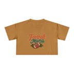 Football Mama Crop Tee | Retro Football Graphic, Mom Sports Top - Magnolia Wild SC