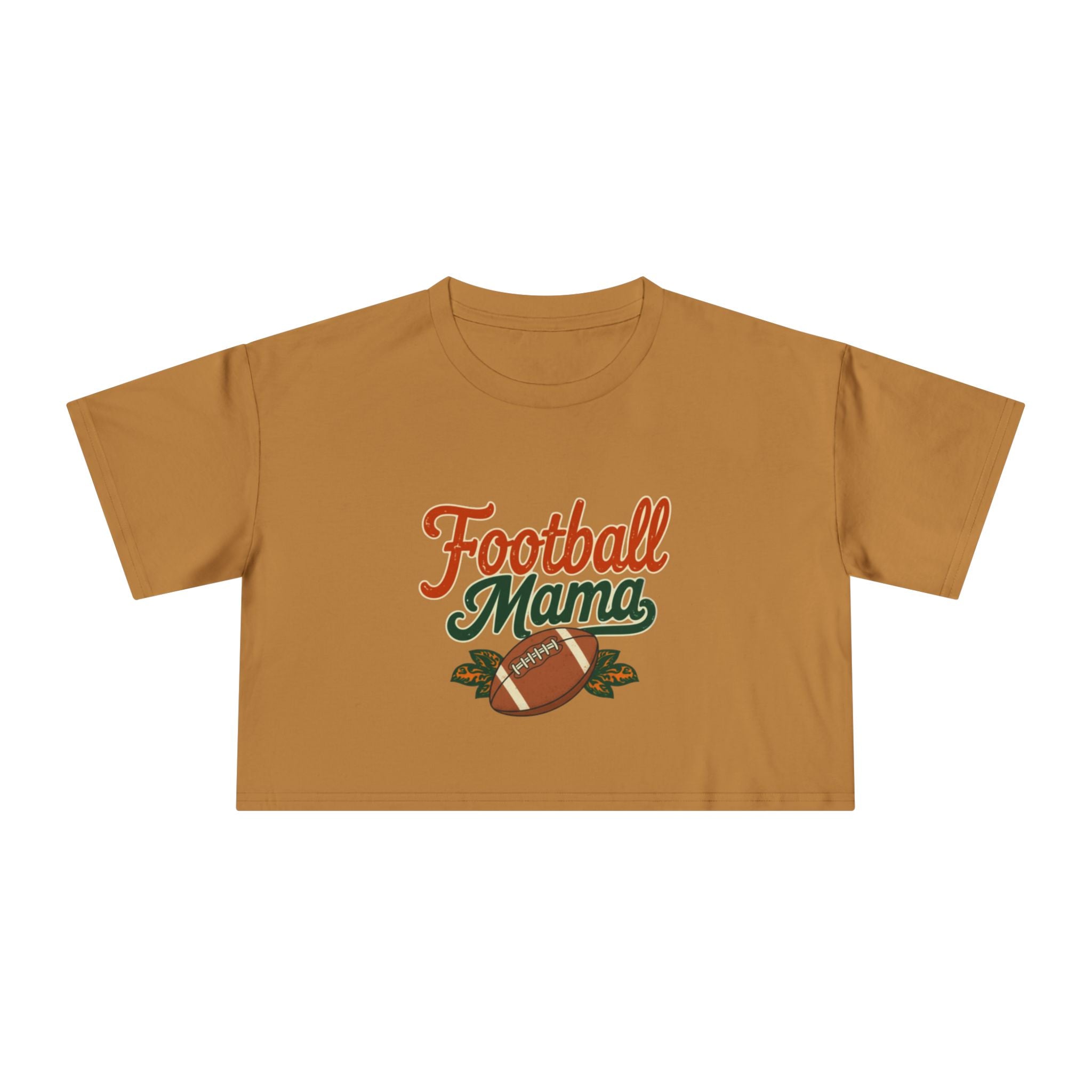 Football Mama Crop Tee | Retro Football Graphic, Mom Sports Top - Magnolia Wild SC