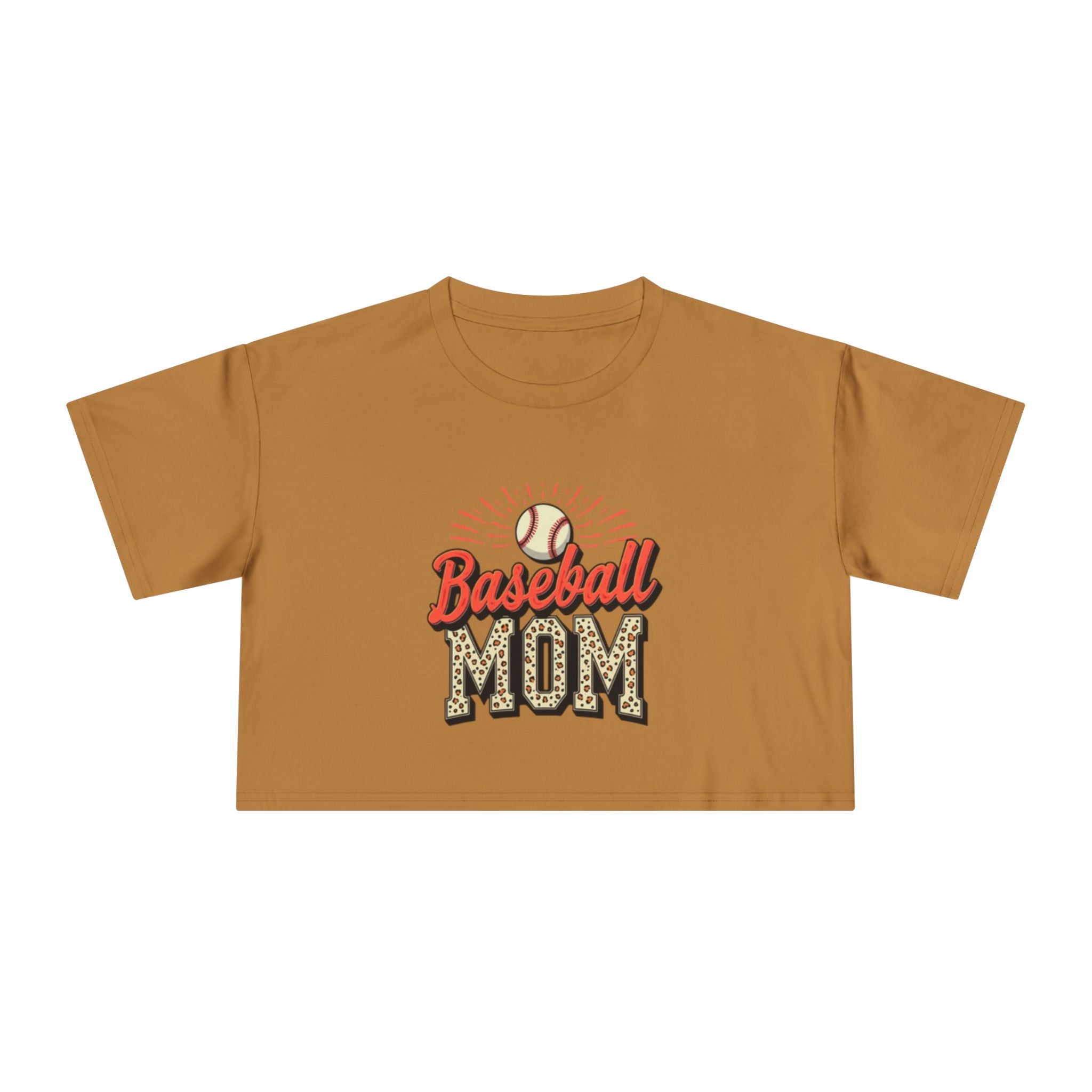 Baseball Mom Cheetah Print Women's Crop Tee - Magnolia Wild SC