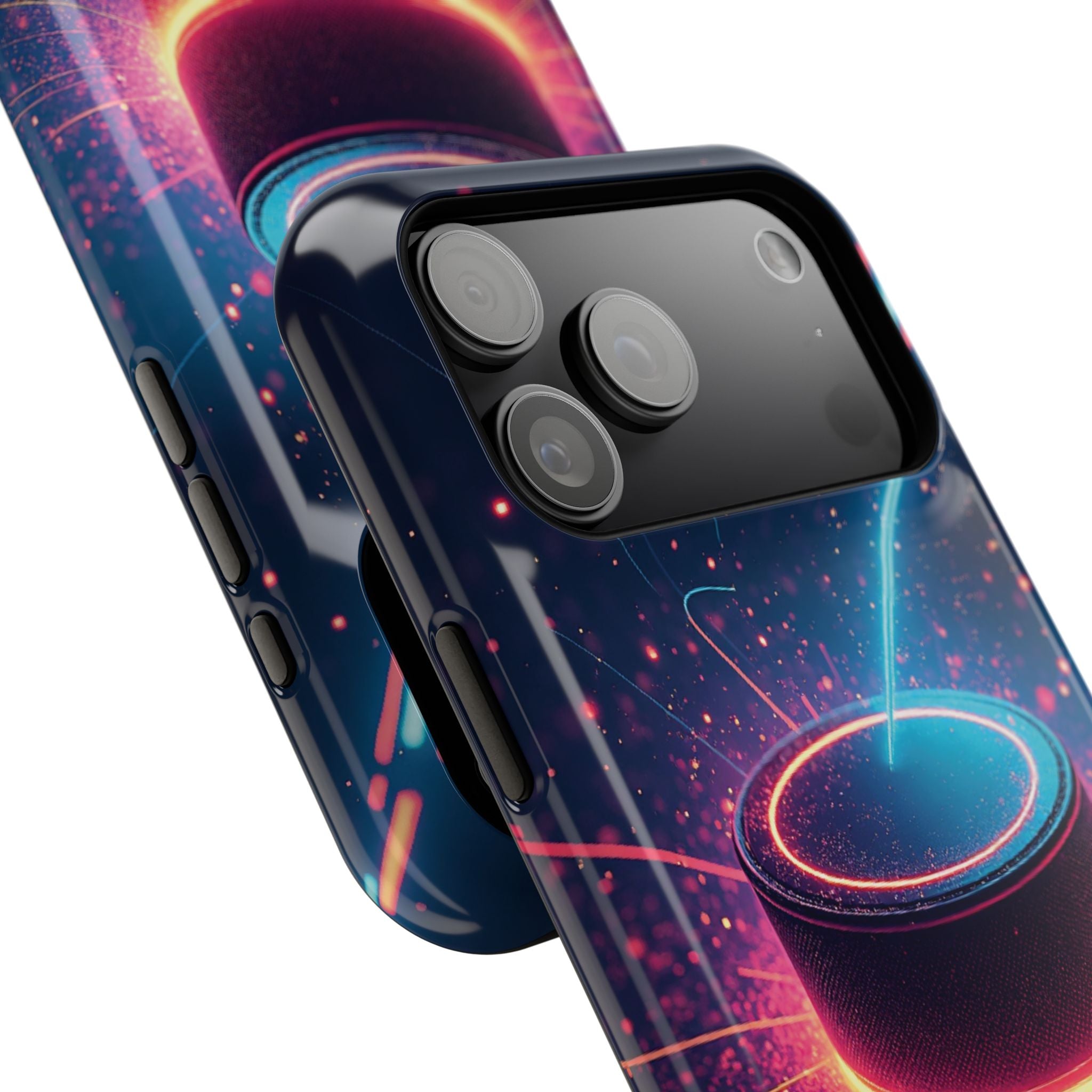 Neon Laser Hockey Puck Impact-Resistant Phone Case - Magnolia Wild SC