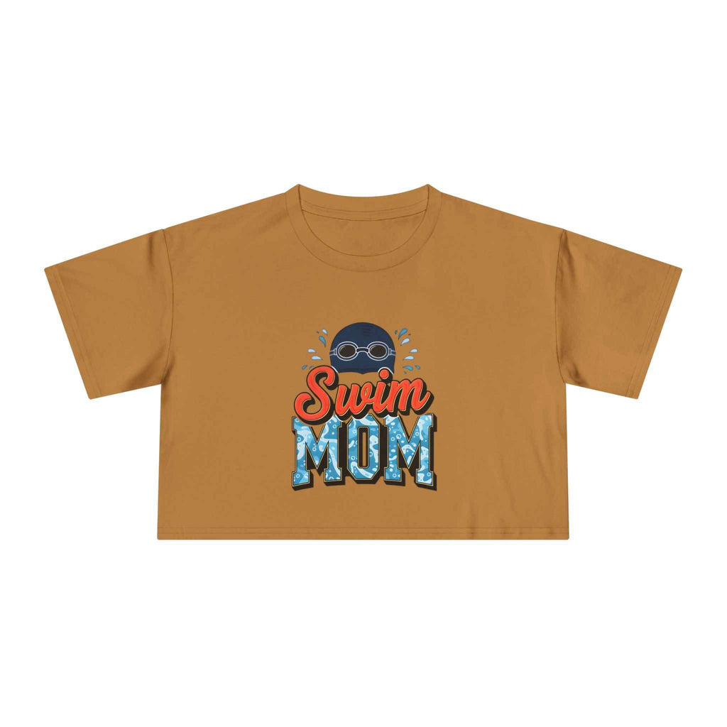 Swim Mom Print Crop Tee