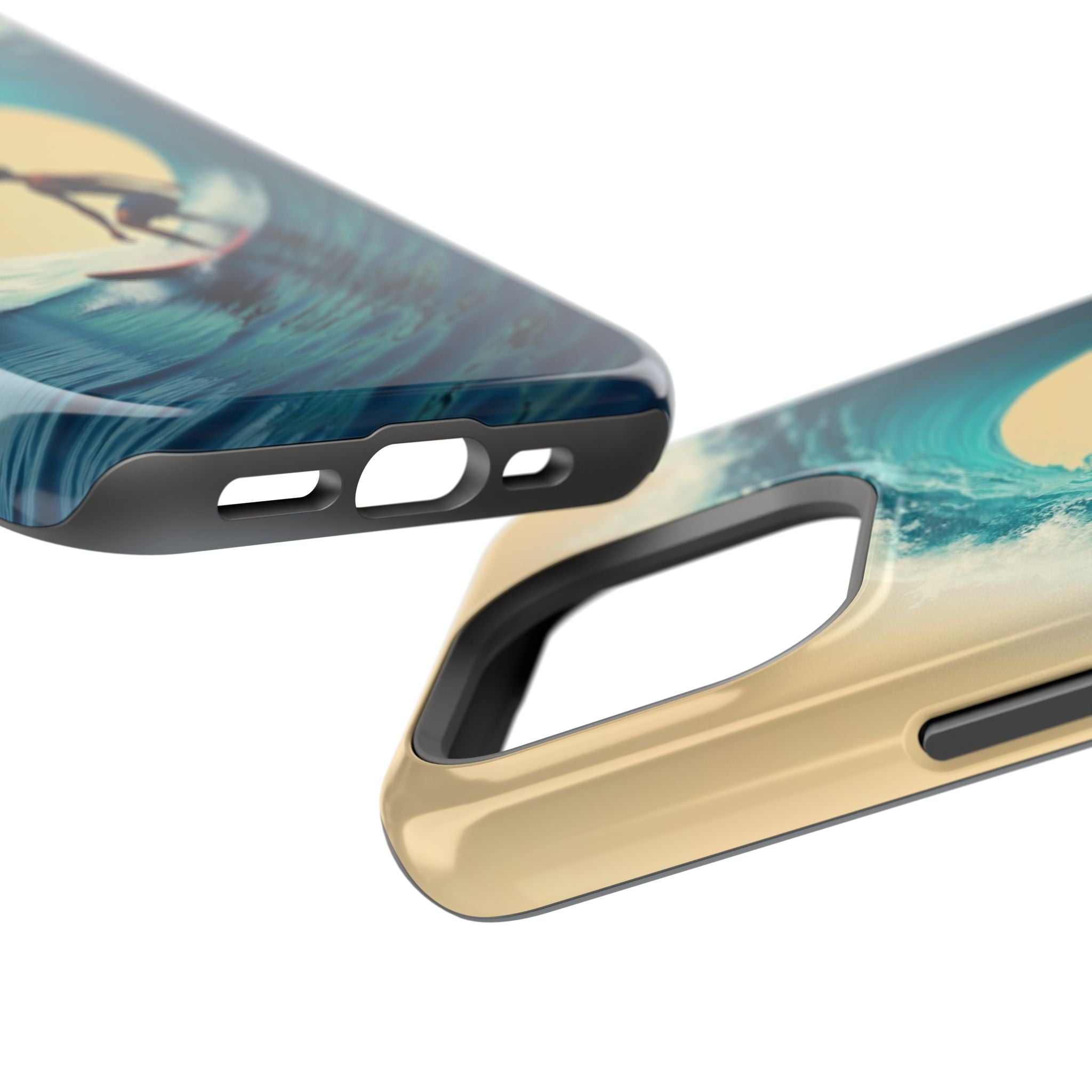 Surfer Riding a Wave iPhone Case — Magnetic Impact-Resistant - Magnolia Wild SC