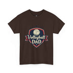 Retro Badge Style: The Vintage Volleyball Dad Shield Tee