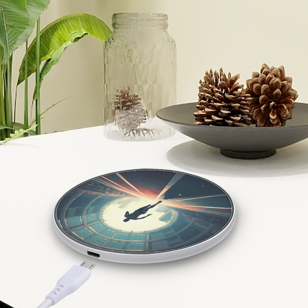 Wireless Charger - Track Wireless Charging Pad for Fast and Efficient Charging - Magnolia Wild SC