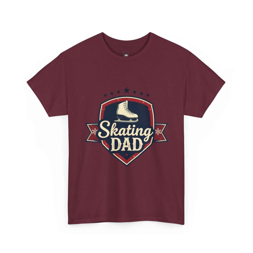 Retro Badge Style: The Vintage Figure Skating Dad Shield Tee