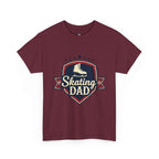 Retro Badge Style: The Vintage Figure Skating Dad Shield Tee