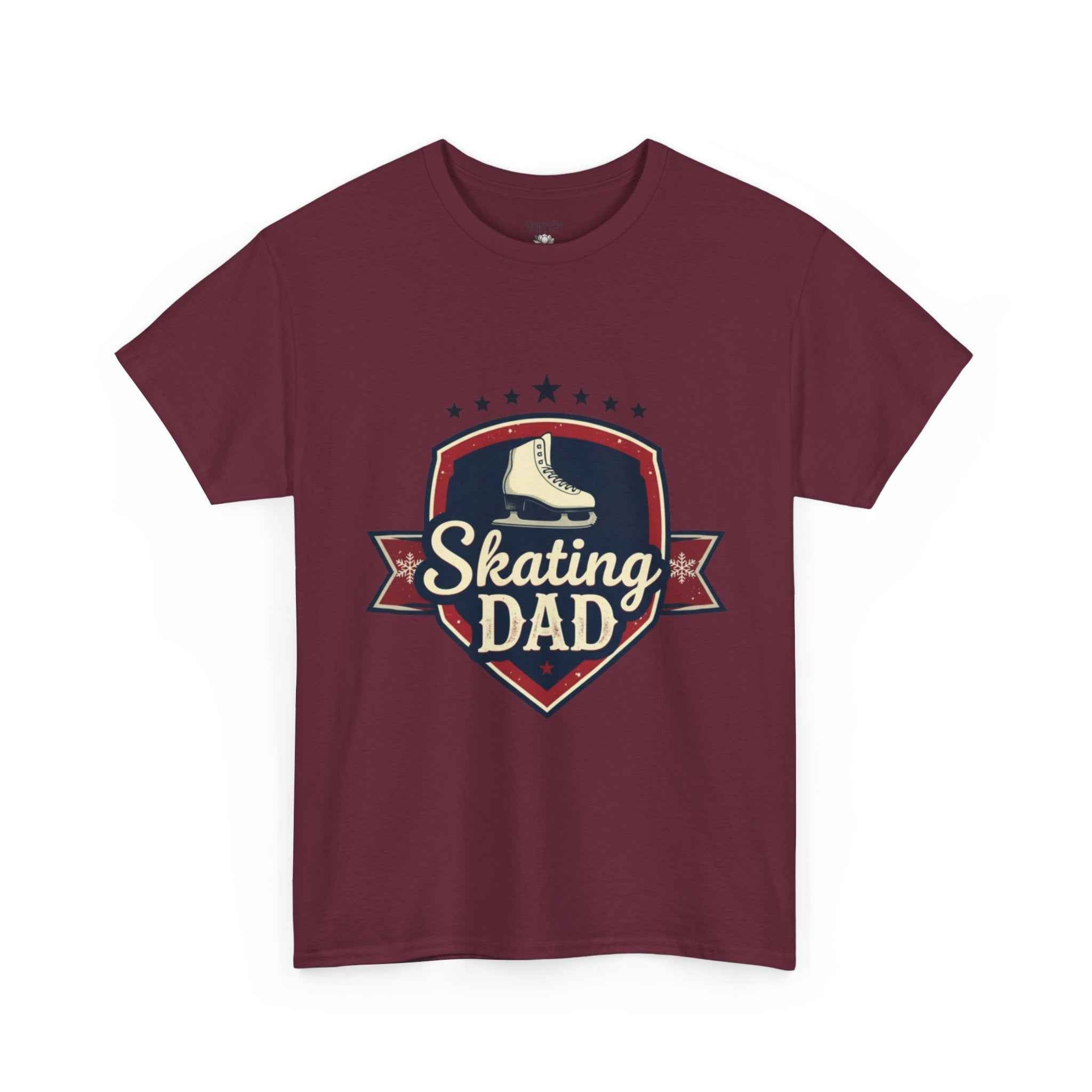 Retro Badge Style: The Vintage Figure Skating Dad Shield Tee