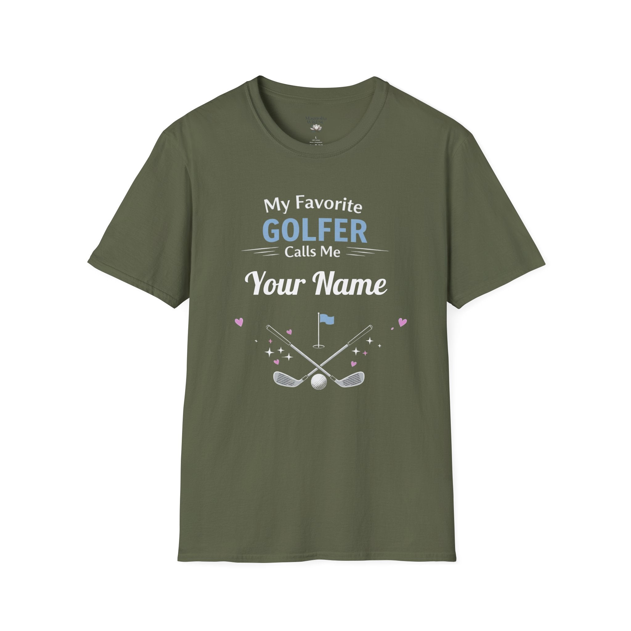 Personalized “My Favorite Golfer Calls Me” T-Shirt – Custom Name Golf Tee - Magnolia Wild SC