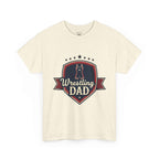 Retro Badge Style: The Vintage Wrestling Dad Shield Tee