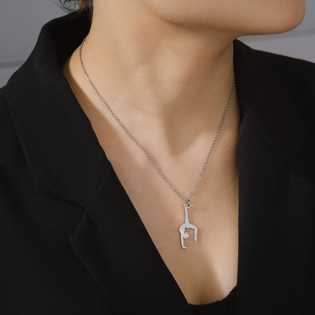Dainty Gymnast Necklace – Gymnastics Jewelry Gift - Magnolia Wild SC