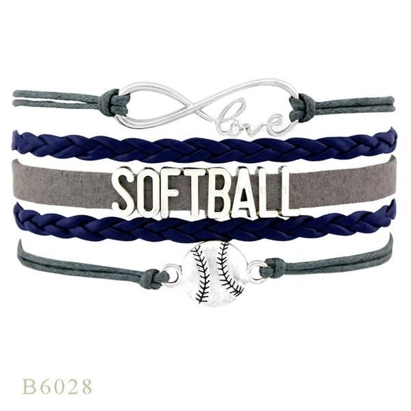 Softball Team Spirit Braided Bracelet — For Fans and Families - Magnolia Wild SC