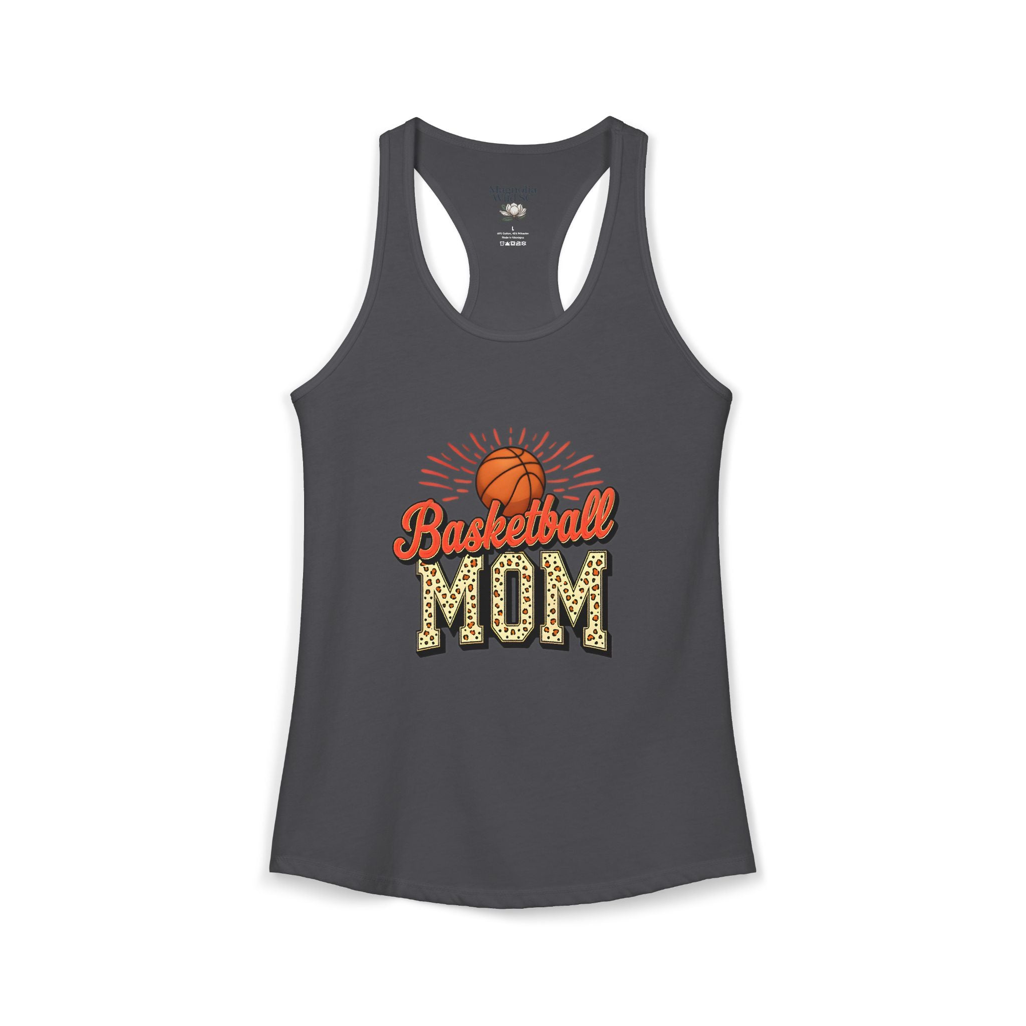 Basketball Mom Racerback Tank – Personalized Name & Number Option | Lightweight Women’s Basketball Tank Top - Magnolia Wild SC