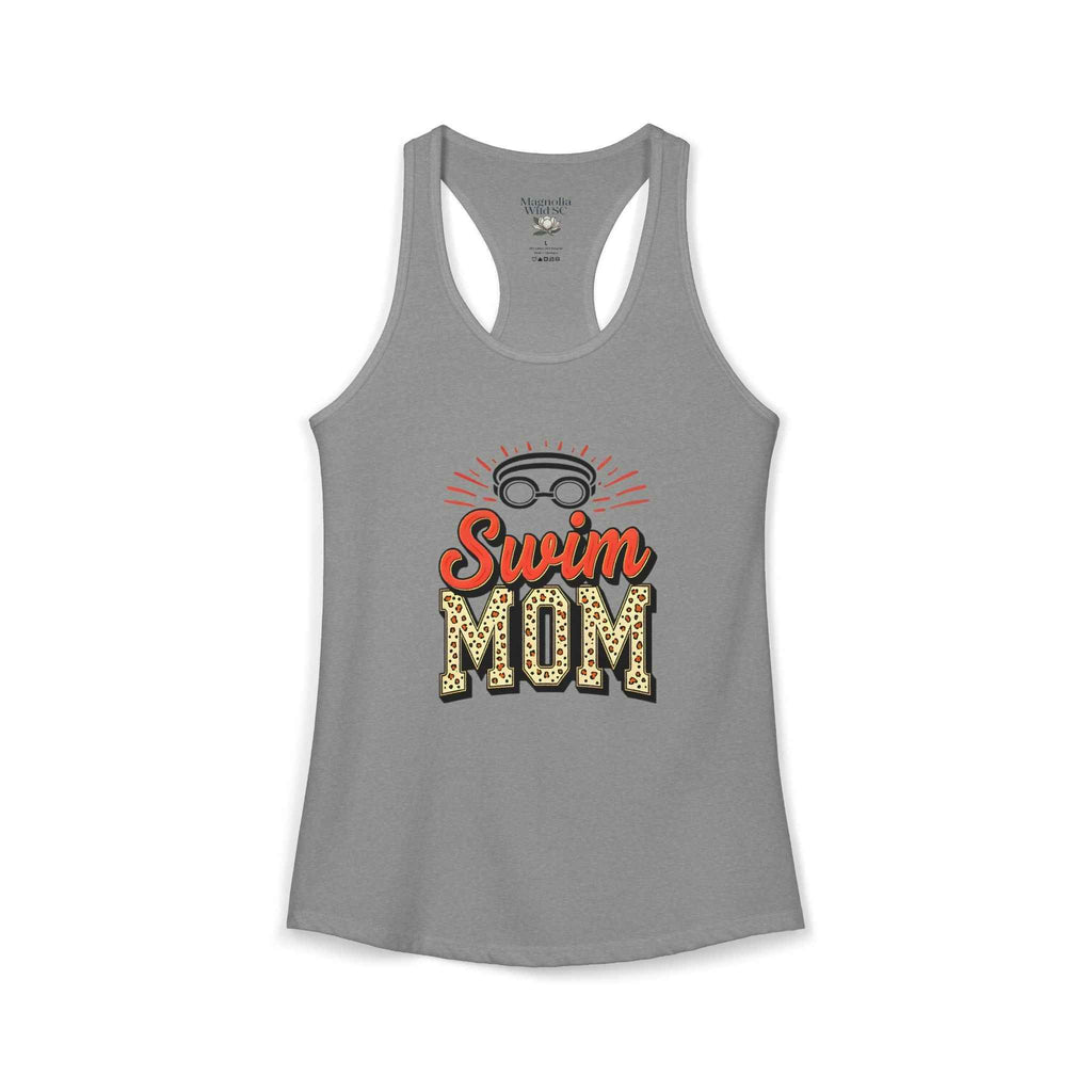 Swim Mom Racerback Tank – Personalized Name & Number Option
