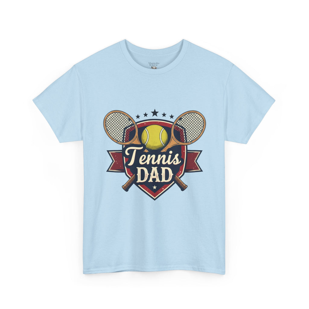 Retro Badge Style: The Vintage Tennis Dad Shield Tee - Magnolia Wild SC