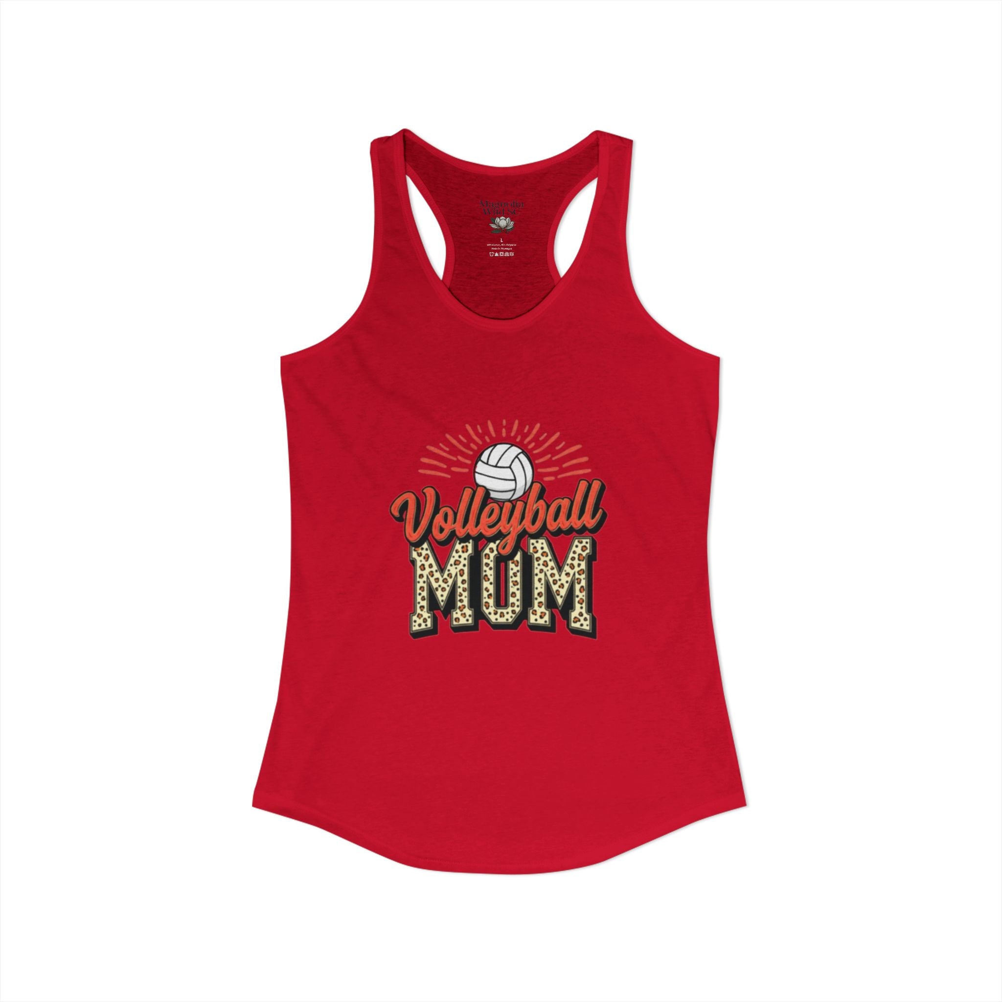 Volleyball Mom Racerback Tank – Personalized Name & Number Option | Lightweight Women’s Volleyball Tank Top - Magnolia Wild SC