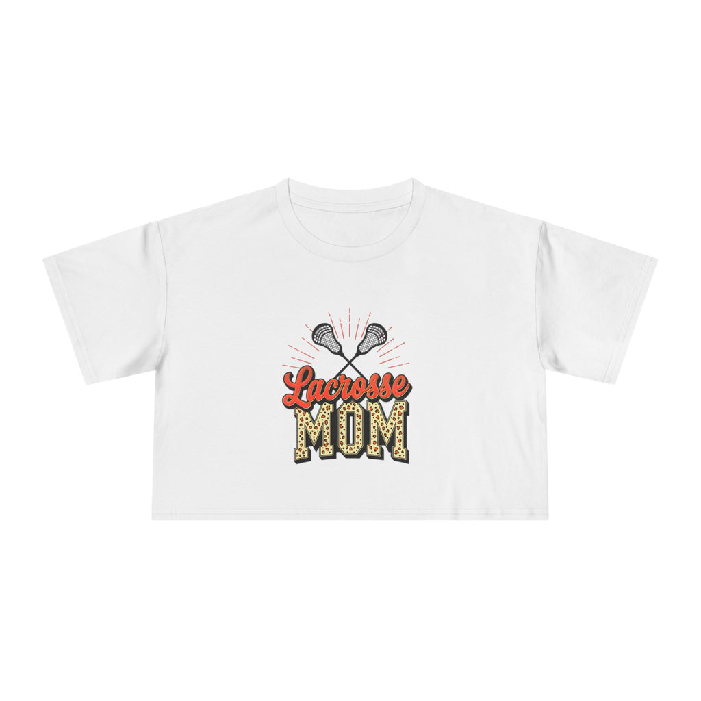 Lacrosse Mom Cheetah Print Women's Crop Tee - Magnolia Wild SC