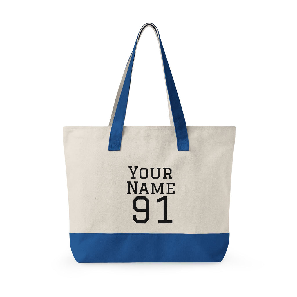 Personalized Zippered Hockey Tote — ‘Eat. Sleep. Hockey. Repeat.’ Canvas Bag for Players & Fans - Magnolia Wild SC