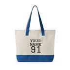Personalized Zippered Hockey Tote — ‘Eat. Sleep. Hockey. Repeat.’ Canvas Bag for Players & Fans - Magnolia Wild SC