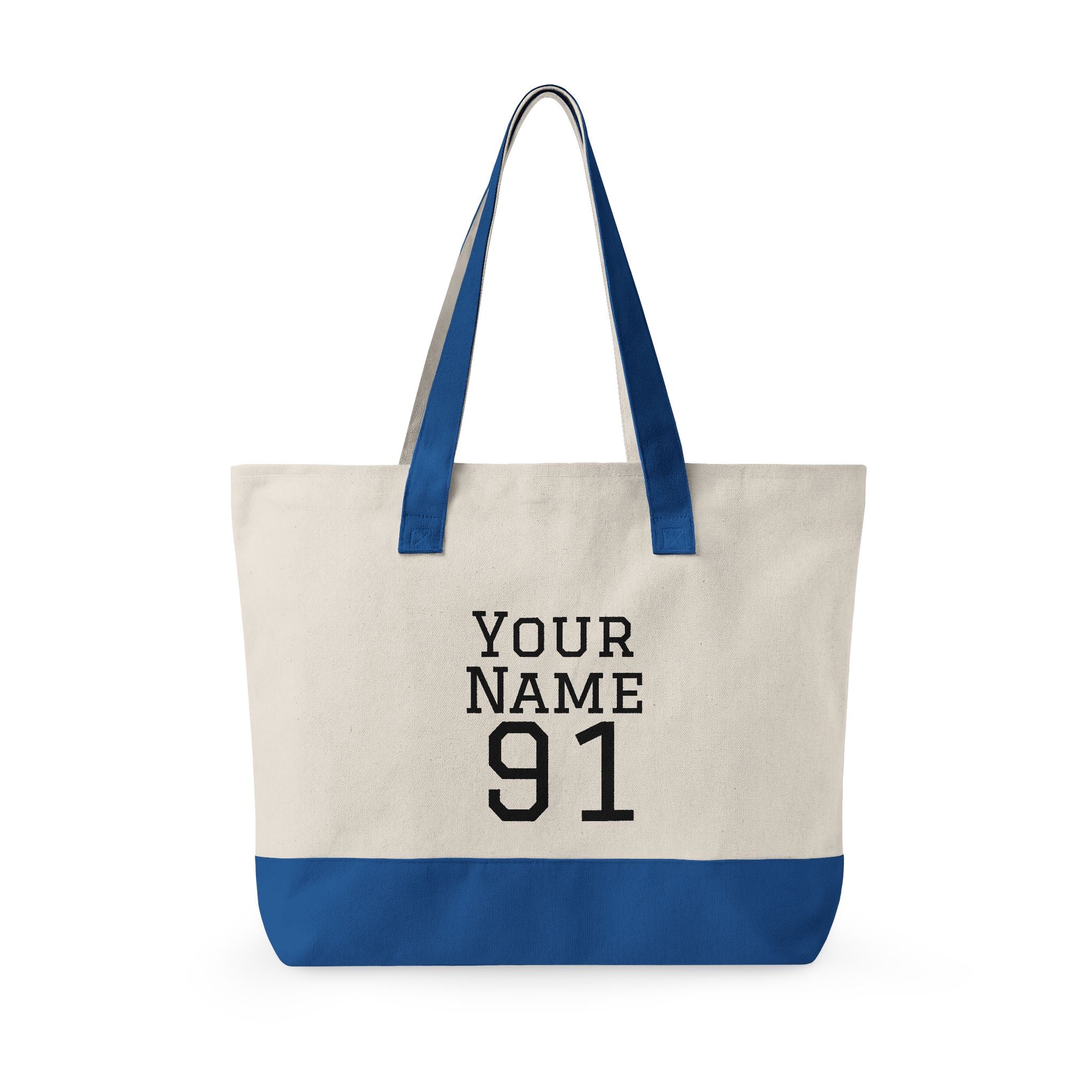 Personalized Zippered Hockey Tote — ‘Eat. Sleep. Hockey. Repeat.’ Canvas Bag for Players & Fans - Magnolia Wild SC