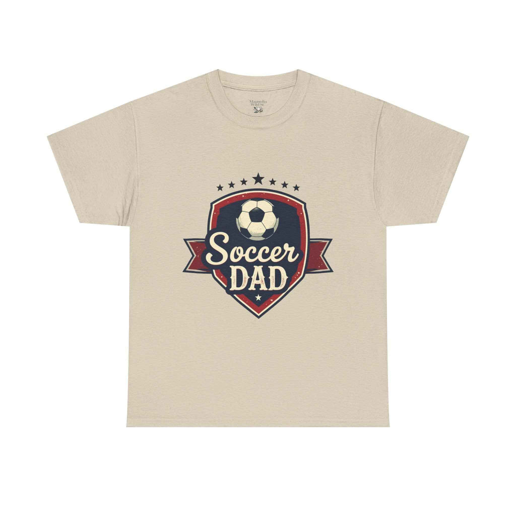Retro Badge Style: The Vintage Soccer Dad Shield Tee