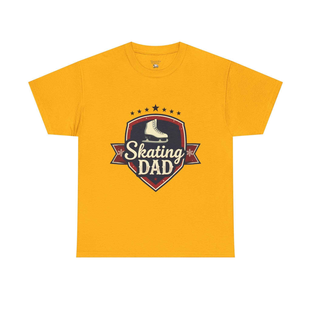 Retro Badge Style: The Vintage Figure Skating Dad Shield Tee