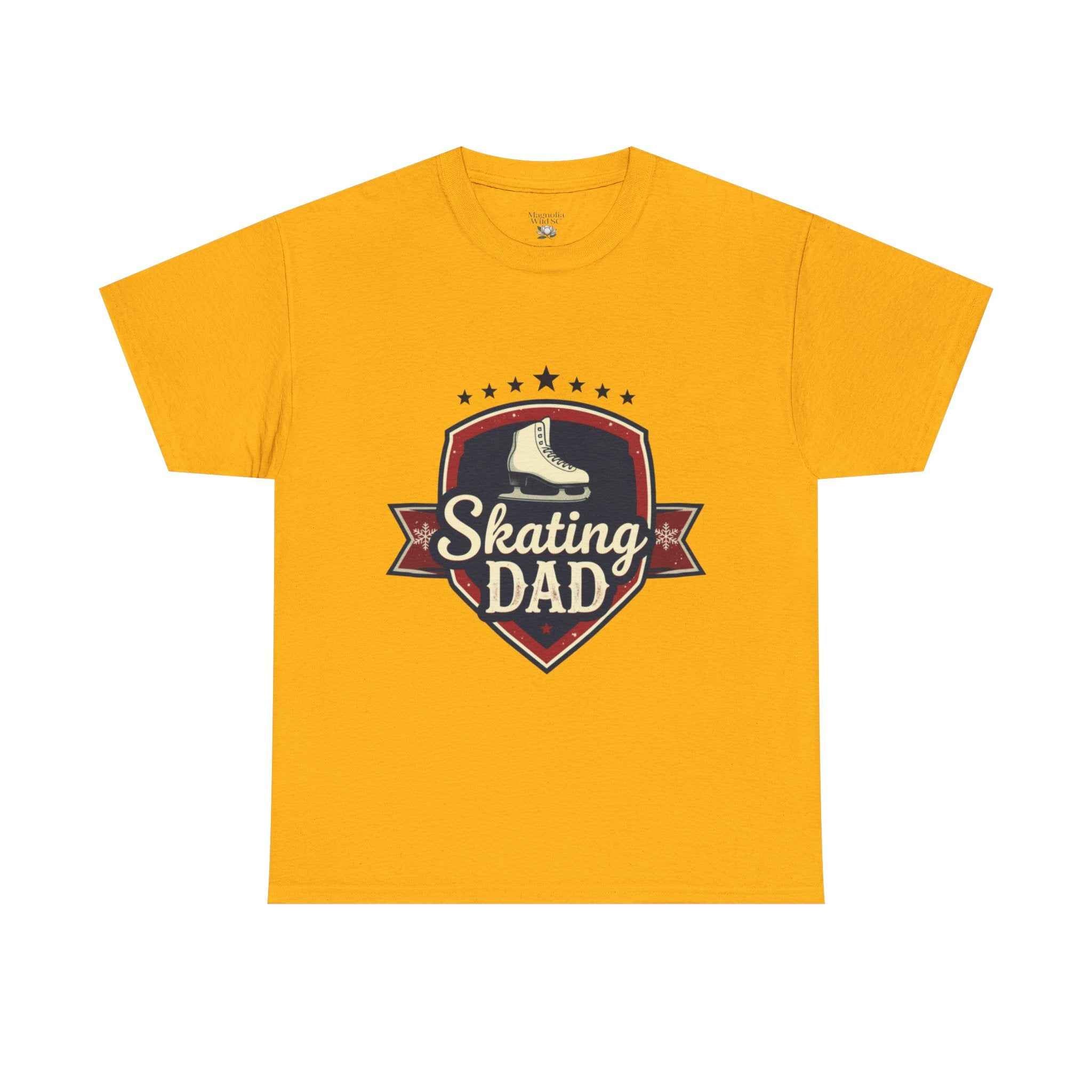 Retro Badge Style: The Vintage Figure Skating Dad Shield Tee