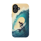 Surfer Riding a Wave iPhone Case — Magnetic Impact-Resistant - Magnolia Wild SC