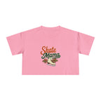 Figure Skating Mama Crop Tee | Retro Figure Skating Graphic, Mom Sports Top - Magnolia Wild SC