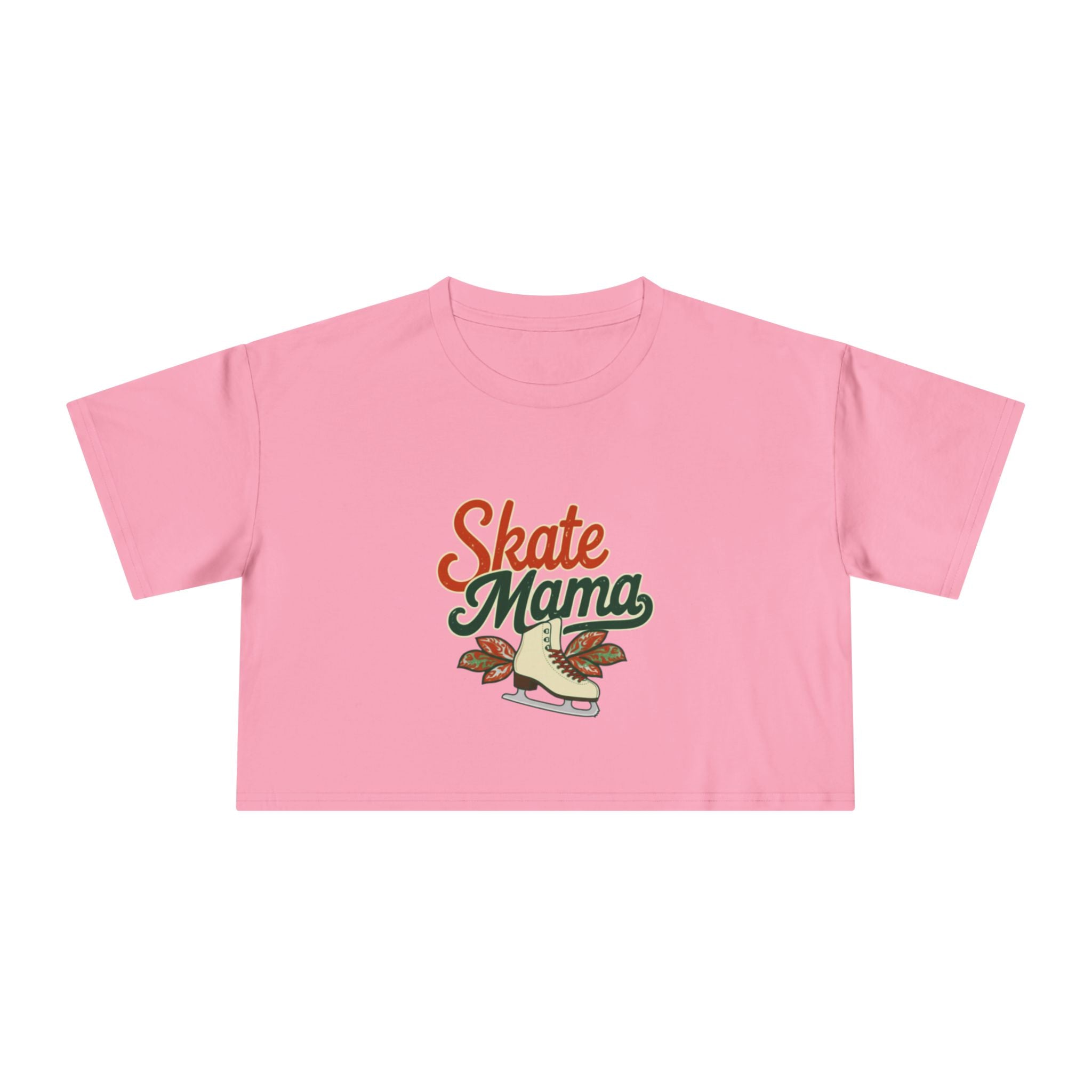 Figure Skating Mama Crop Tee | Retro Figure Skating Graphic, Mom Sports Top - Magnolia Wild SC