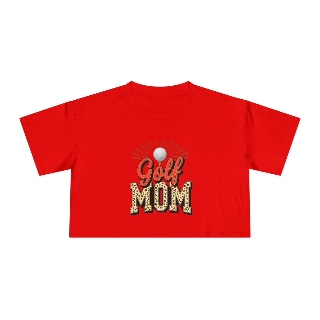 Golf Mom Cheetah Print Women's Crop Tee - Magnolia Wild SC