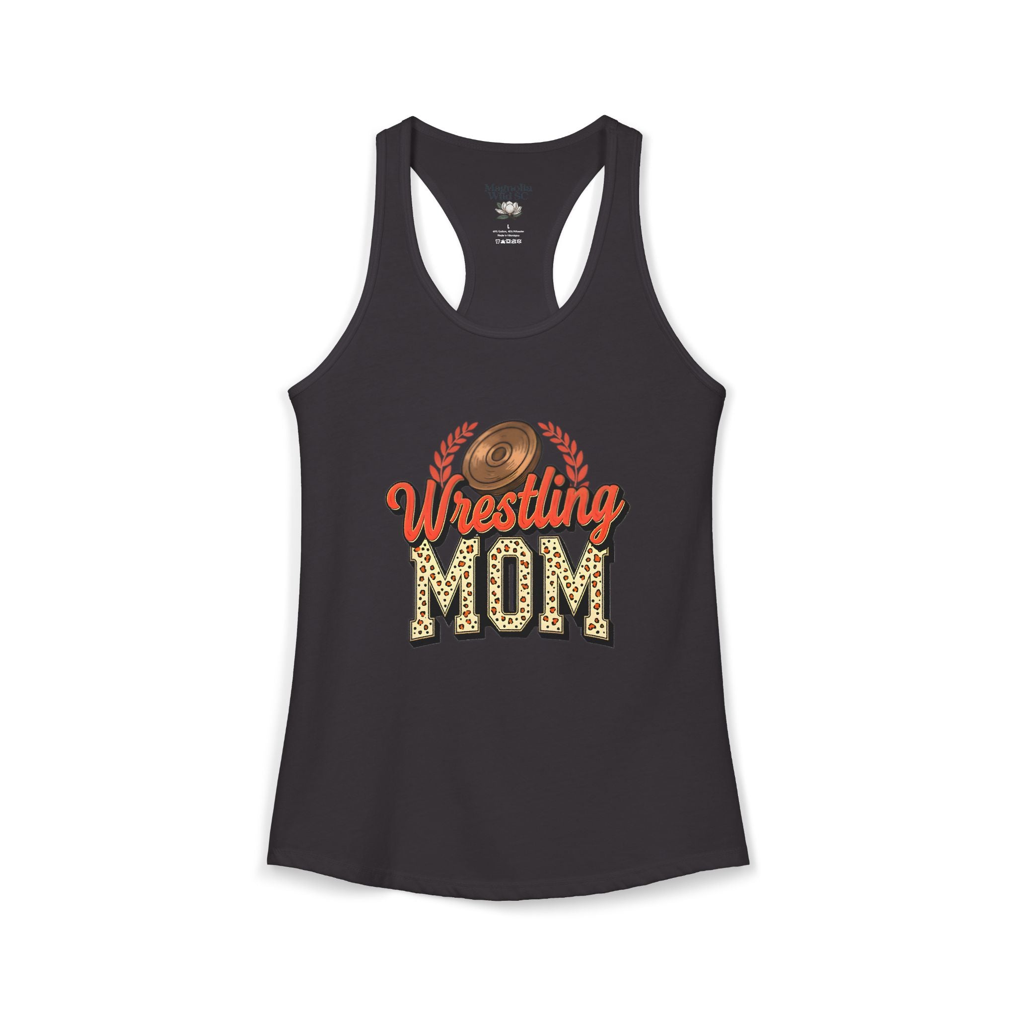 Wrestling Mom Racerback Tank – Personalized Name & Number Option | Lightweight Women’s Wrestling Tank Top - Magnolia Wild SC