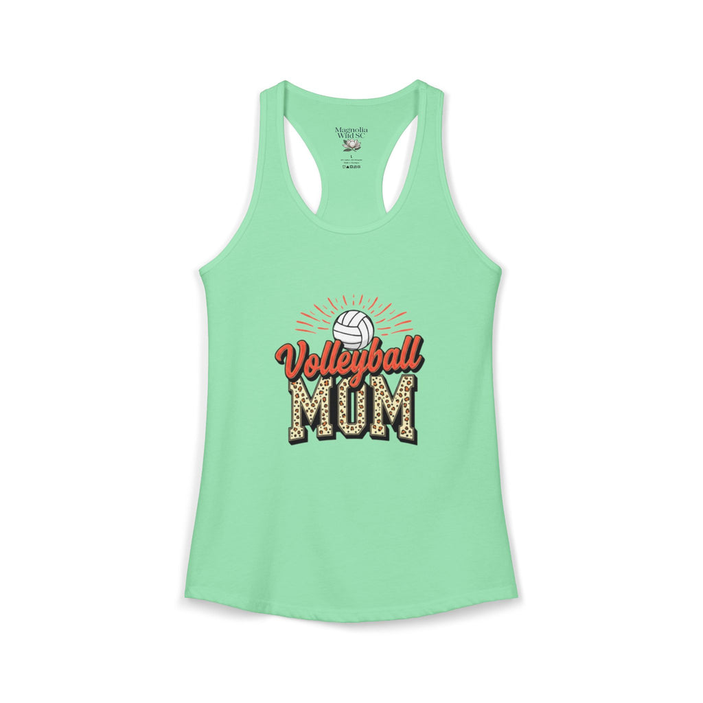 Volleyball Mom Racerback Tank – Personalized Name & Number Option | Lightweight Women’s Volleyball Tank Top - Magnolia Wild SC