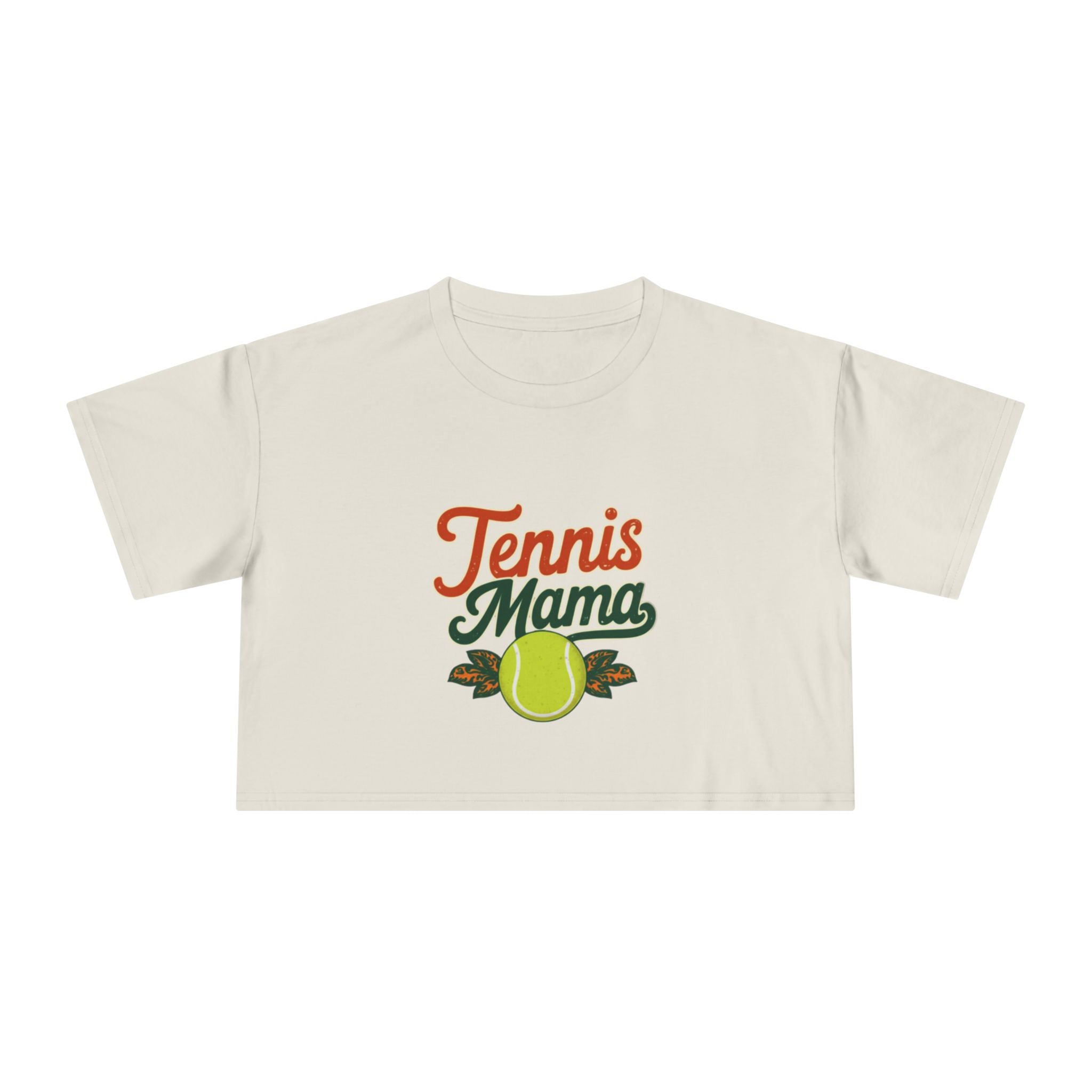 Tennis Mama Crop Tee | Retro Tennis Graphic, Mom Sports Top - Magnolia Wild SC