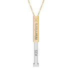 Gold and silver necklace with 'Warriors #35' on a white background