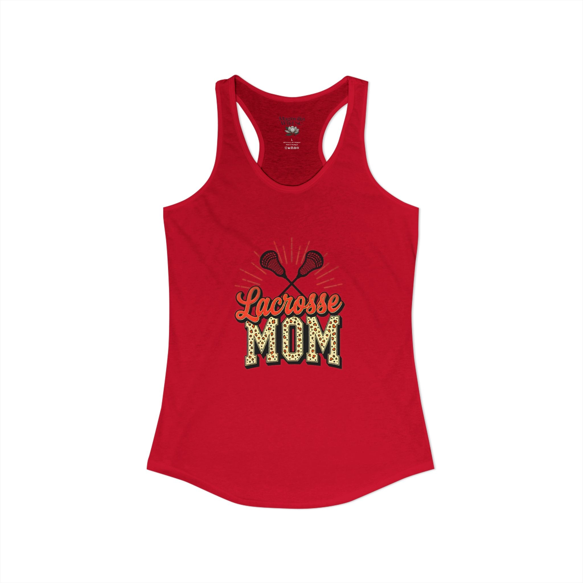 Lacrosse Mom Racerback Tank – Personalized Name & Number Option - Magnolia Wild SC