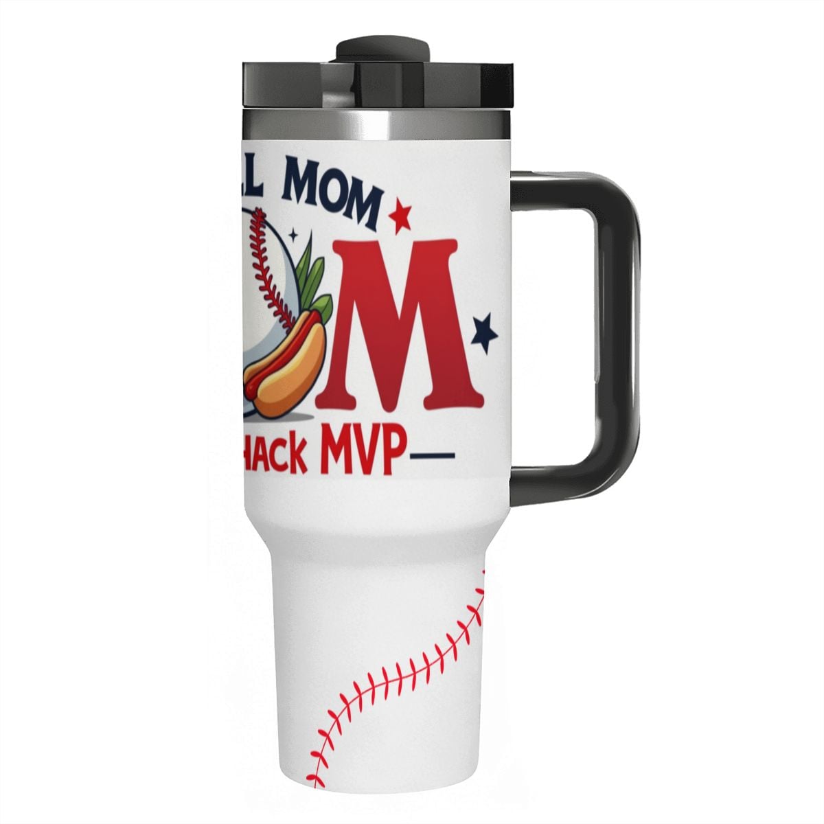 The "Snack Shack MVP" 40oz Baseball Mom Tumbler - Magnolia Wild SC