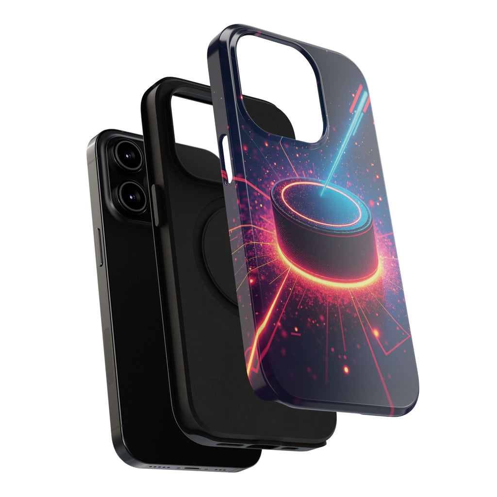 Neon Laser Hockey Puck Impact-Resistant Phone Case - Magnolia Wild SC