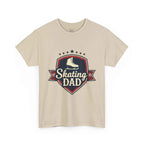 Retro Badge Style: The Vintage Figure Skating Dad Shield Tee