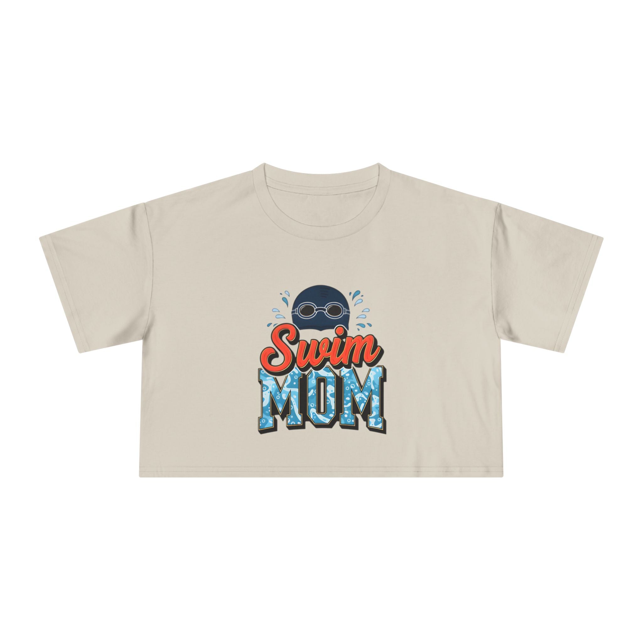 Swim Mom Print Crop Tee - Magnolia Wild SC